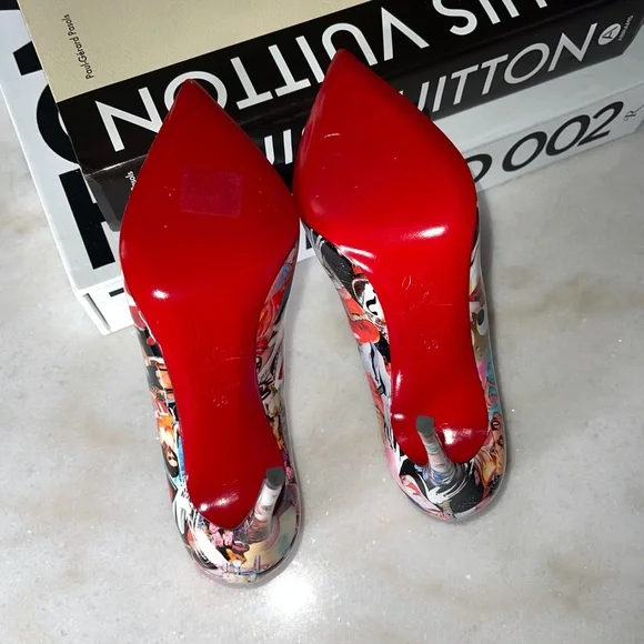 Christian Louboutin Hot Chick Printed 100mm Pumps - Picture 8 of 10